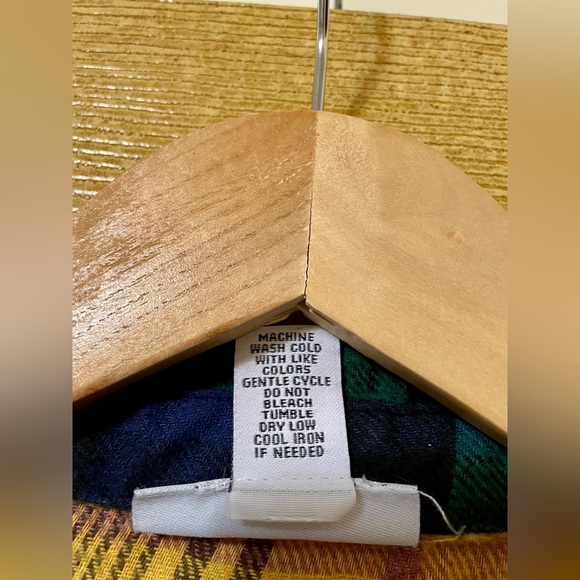 Women’s Just Polly Mixed Plaid Button Down Shirt Size Large - Picture 4 of 5